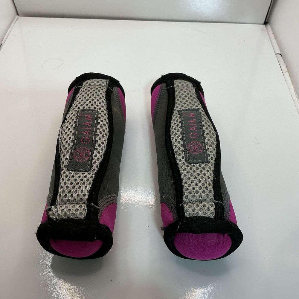 Gaiam Hand Weights for Women & Men Soft Dumbbell Walking Hand Weight Sets with H